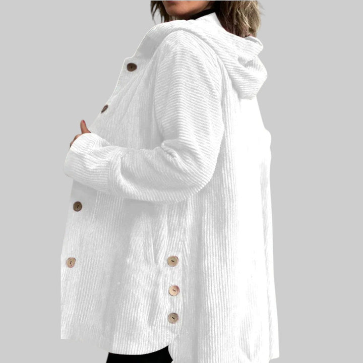 Helena™ | Cordia  Veste Matelassée en Velours Côtelé avec Capuche