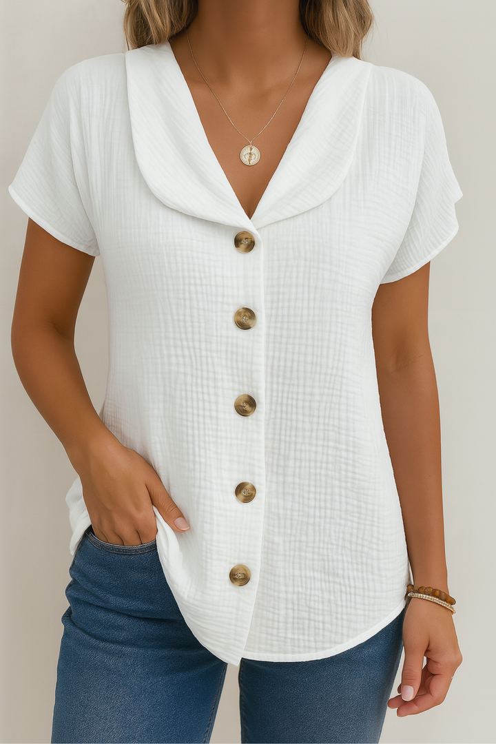 Helena™ | Luna  Blouse en coton et lin