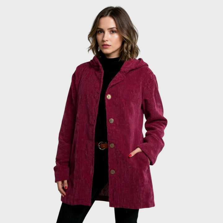Helena™ | Cordia  Veste Matelassée en Velours Côtelé avec Capuche
