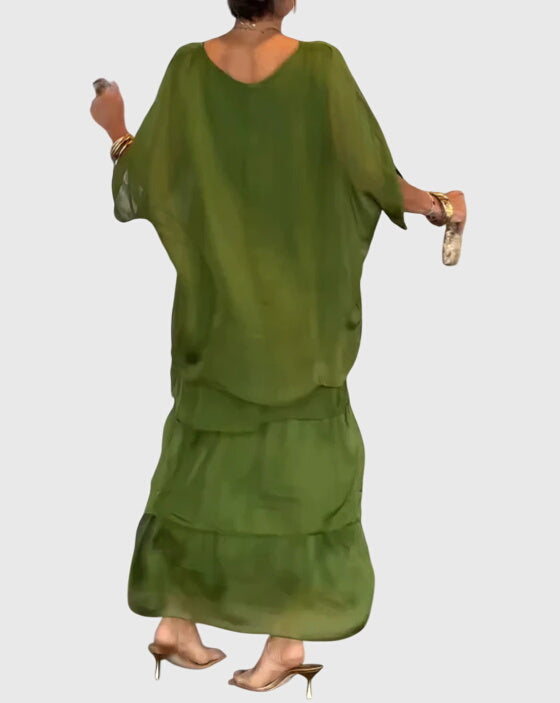 Helena™ | Susan  Długa i Jasna Elegancka Sukienka