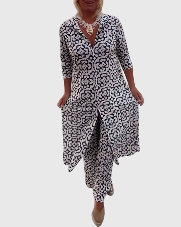 Helena™ | Gabriella  Elegancki Vintage Dwuczęściowy Zestaw