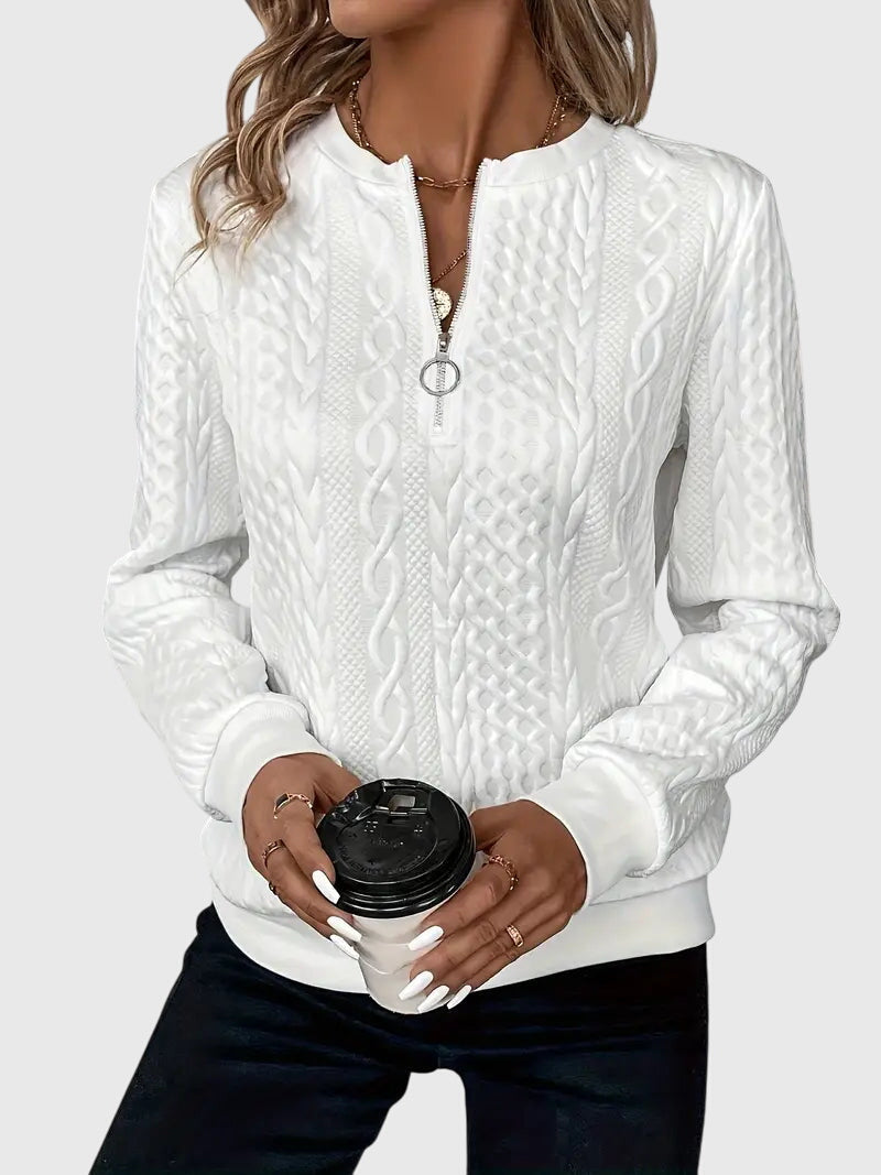 Helena™ | Nora  Sweter z zamkiem błyskawicznym