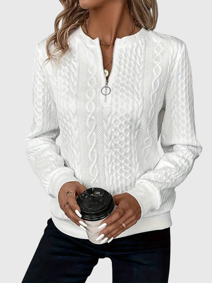 Helena™ | Nora  Sweter z zamkiem błyskawicznym