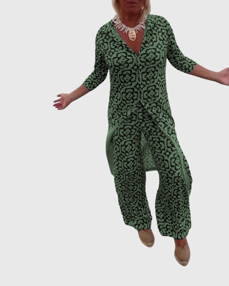 Helena™ | Gabriella  Elegancki Vintage Dwuczęściowy Zestaw