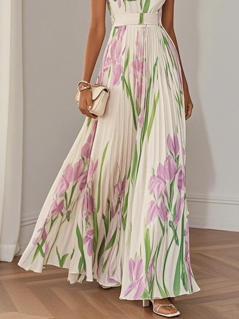 Helena™ | Felisa  Élégant robe longue à fleurs