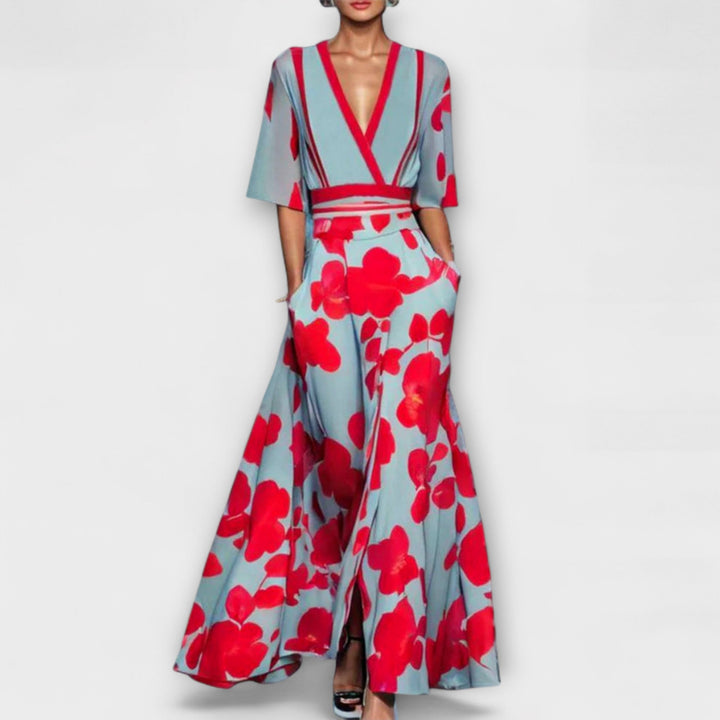 Helena™ | Vanessa  Robe maxi à imprimé floral