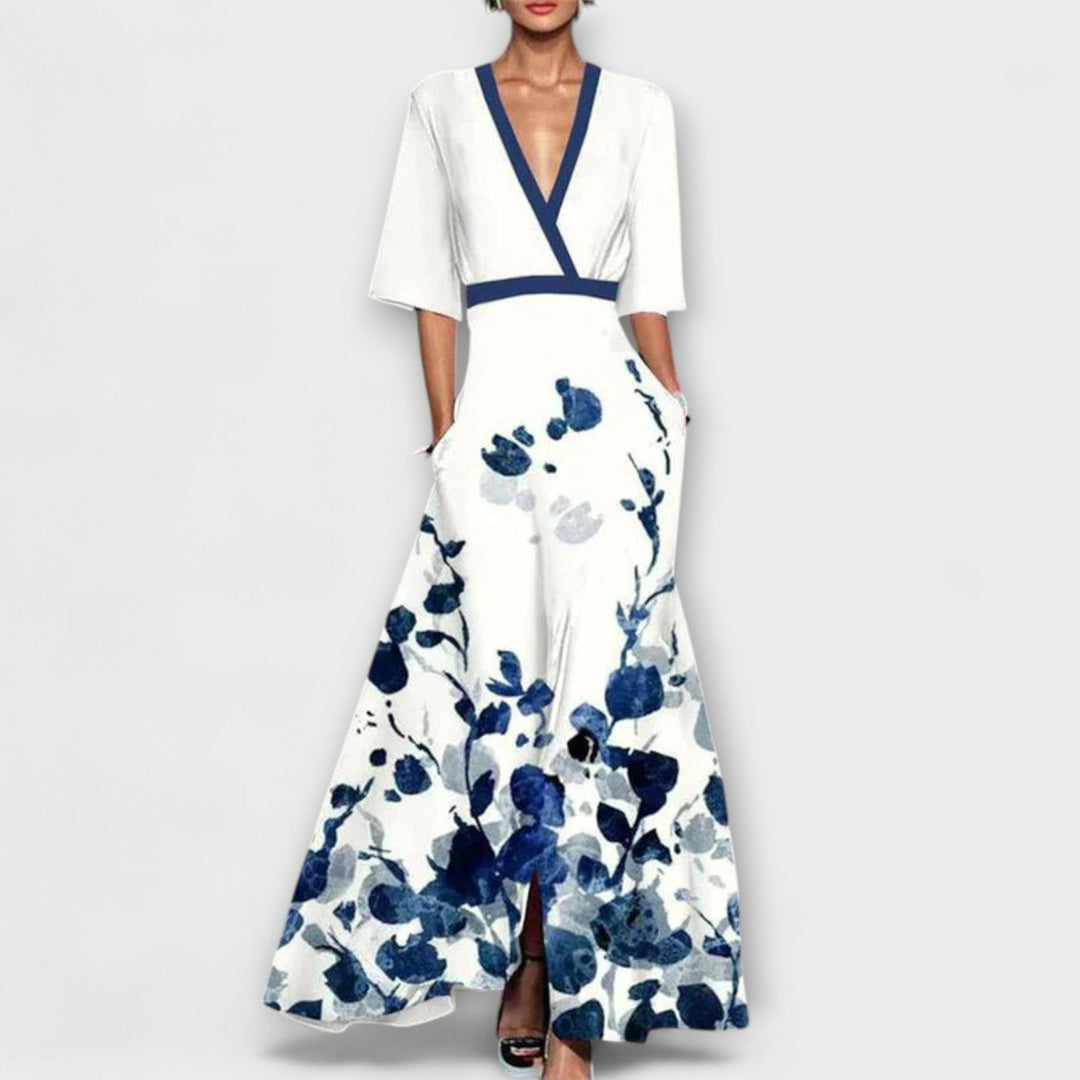 Helena™ | Vanessa  Robe maxi à imprimé floral