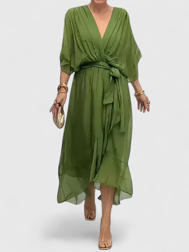 Helena™ | Nada  Elegancka Sukienka z Dekoltem w Kształcie V