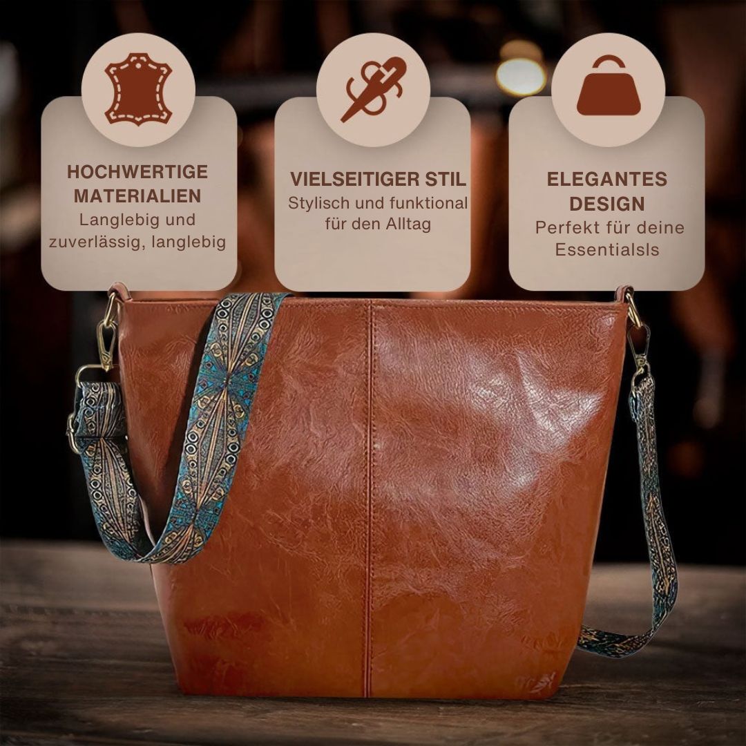 Helena™ | Greta  Sac à bandoulière vintage en cuir