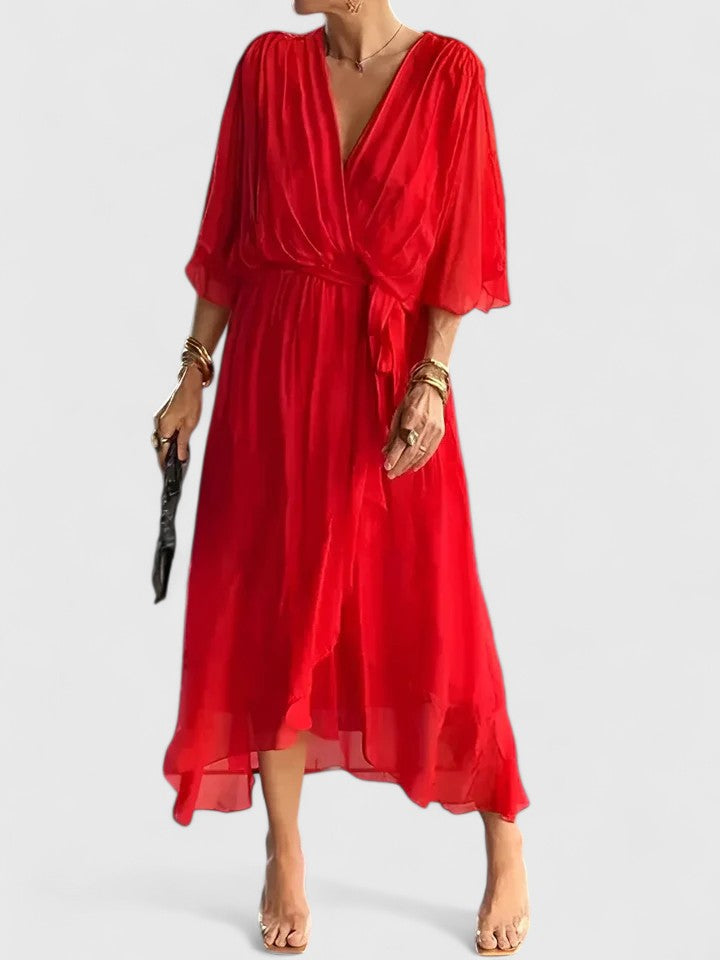 Helena™ | Nada  Elegancka Sukienka z Dekoltem w Kształcie V